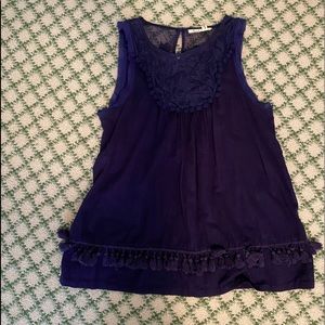 Anthropologie blue top xs